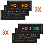 The "Neighborly love" combo ncludes 3 No-No, and 3 No-Yes stickers to help with controlling your USPS advertising mail (junkmail or bulkmail) preferences